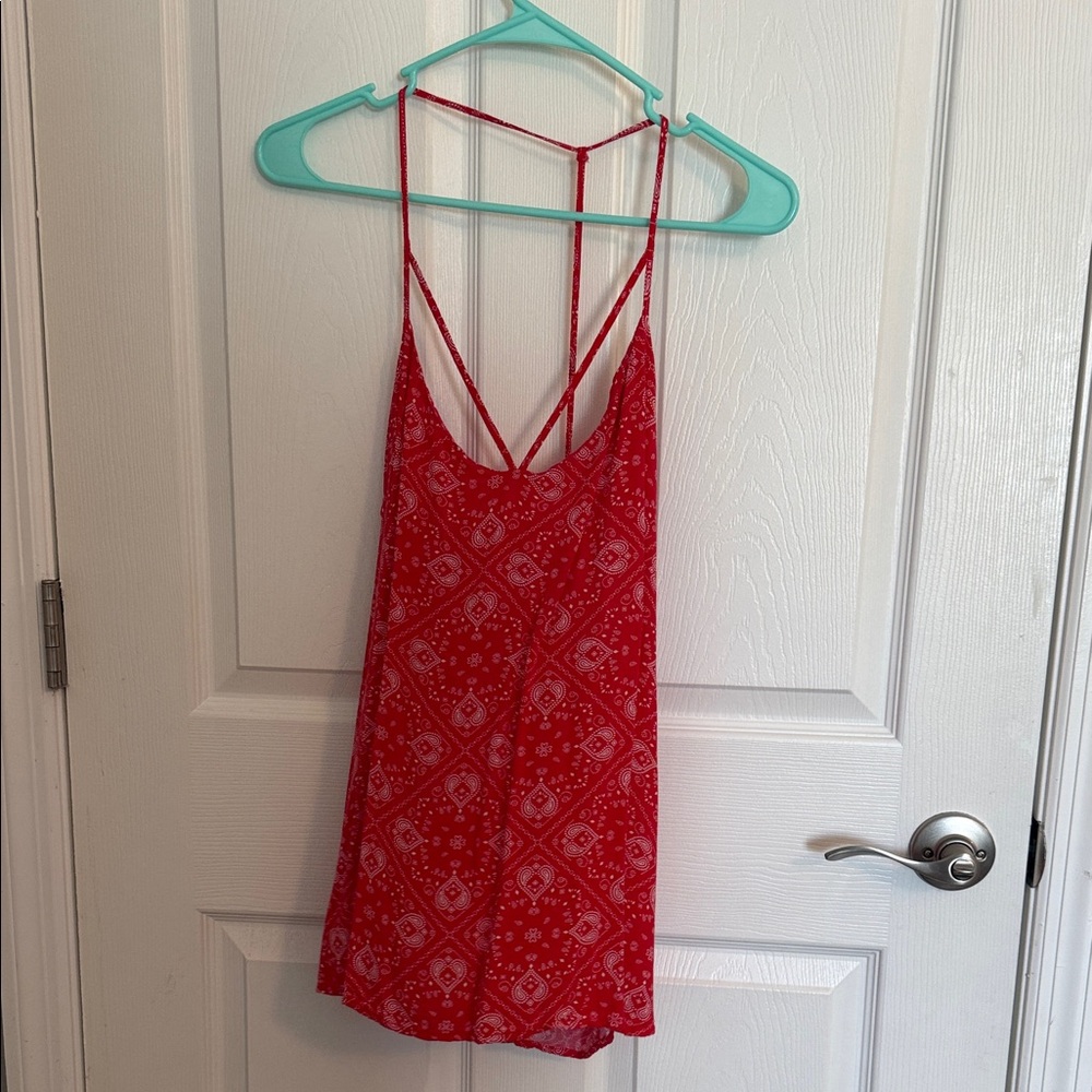 No Boundaries Scarlet Paisley Tank